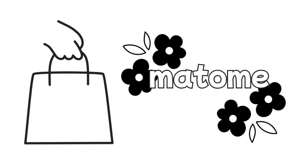 モノクロの画像とmatomeの文字