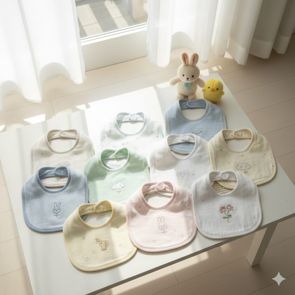 机の上に並べられたスタイ