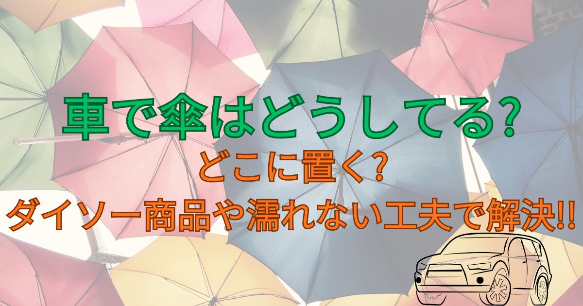 車で傘はどうしてる?どこに置く?ダイソー商品や濡れない工夫で解決!!