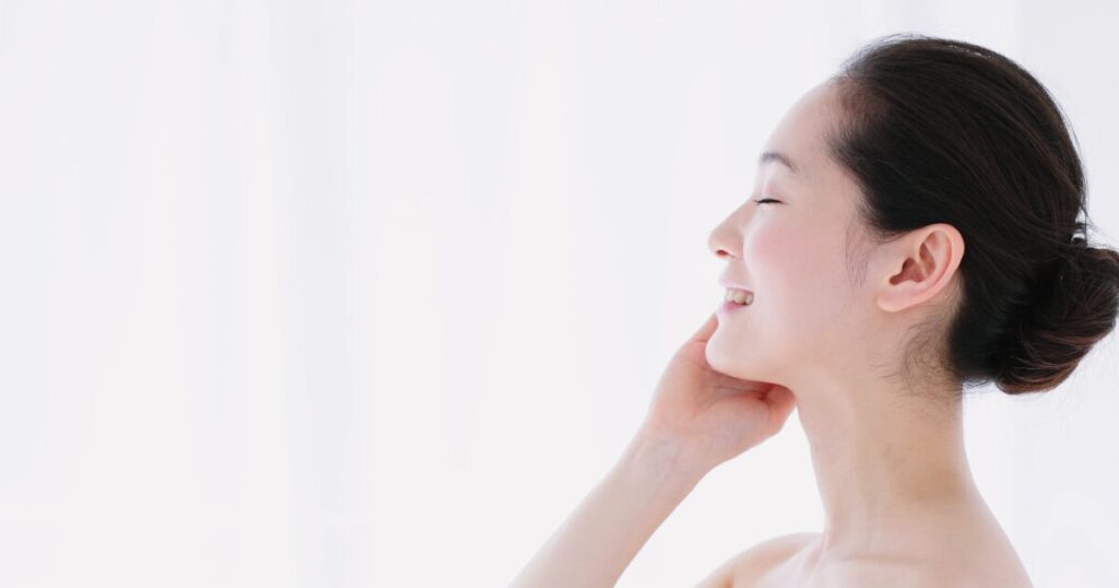 透明感のある肌の女性