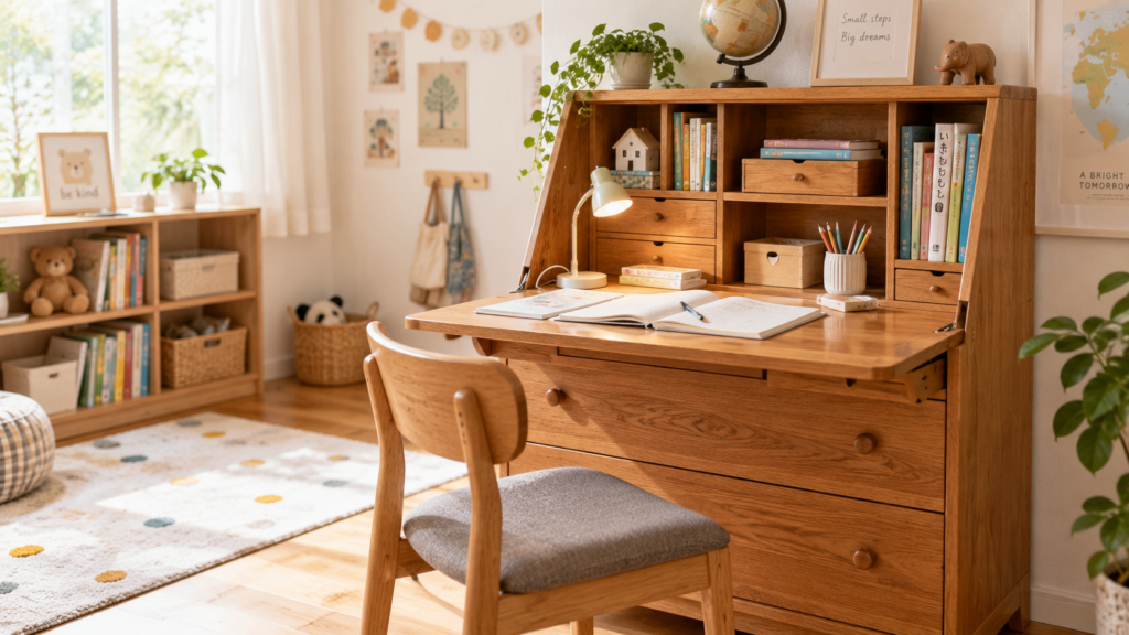 子ども部屋にあるライティングビューロー